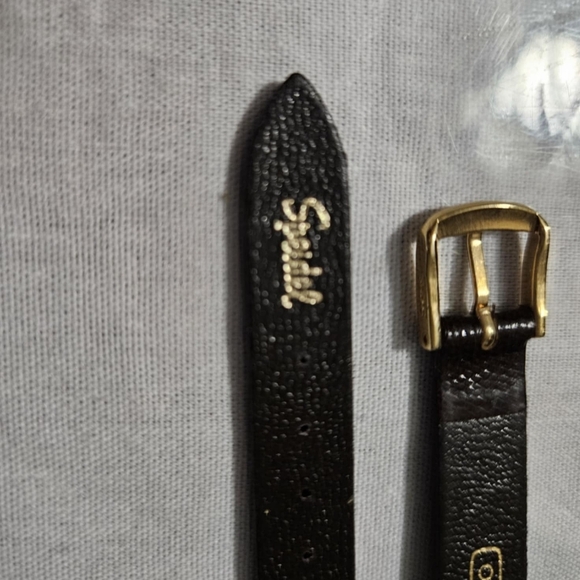 Speidel Elegant Brown Crocodile Leather Watch Strap with Gold Buckle - Picture 3 of 5